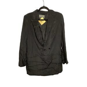 Theonne Black Blazer Blouse